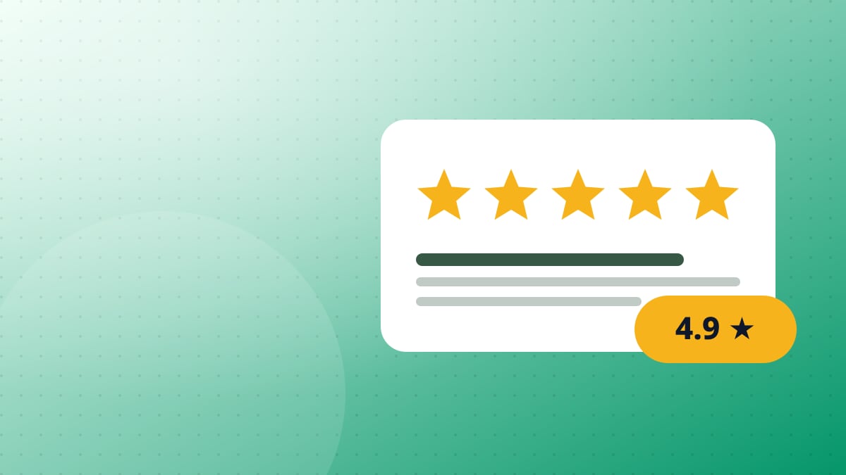 Illustration of five-star Google review ratings