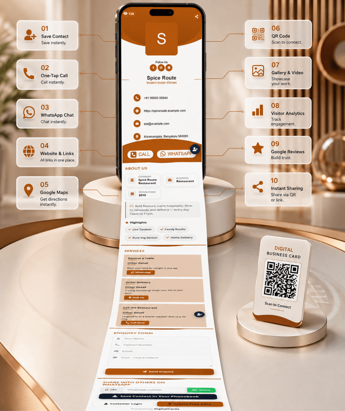 Bronze Digital Business Card digital business card — view 3 of 4 (thumbnail)