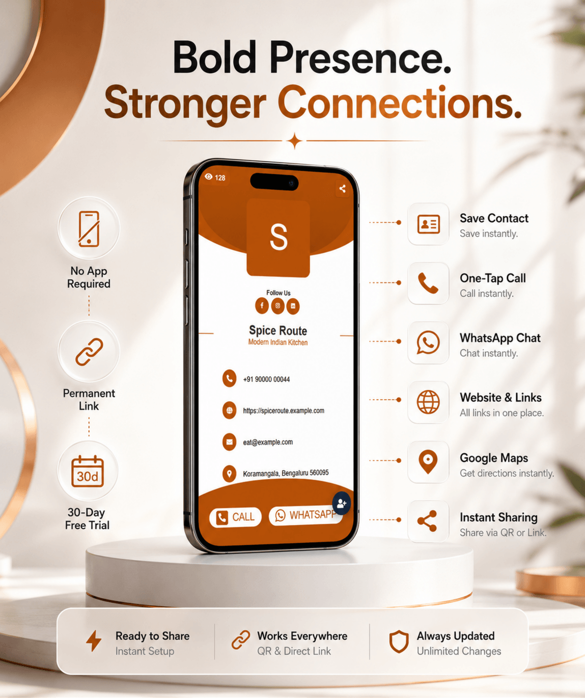 Bronze Digital Business Card digital business card — view 4 of 4 (thumbnail)