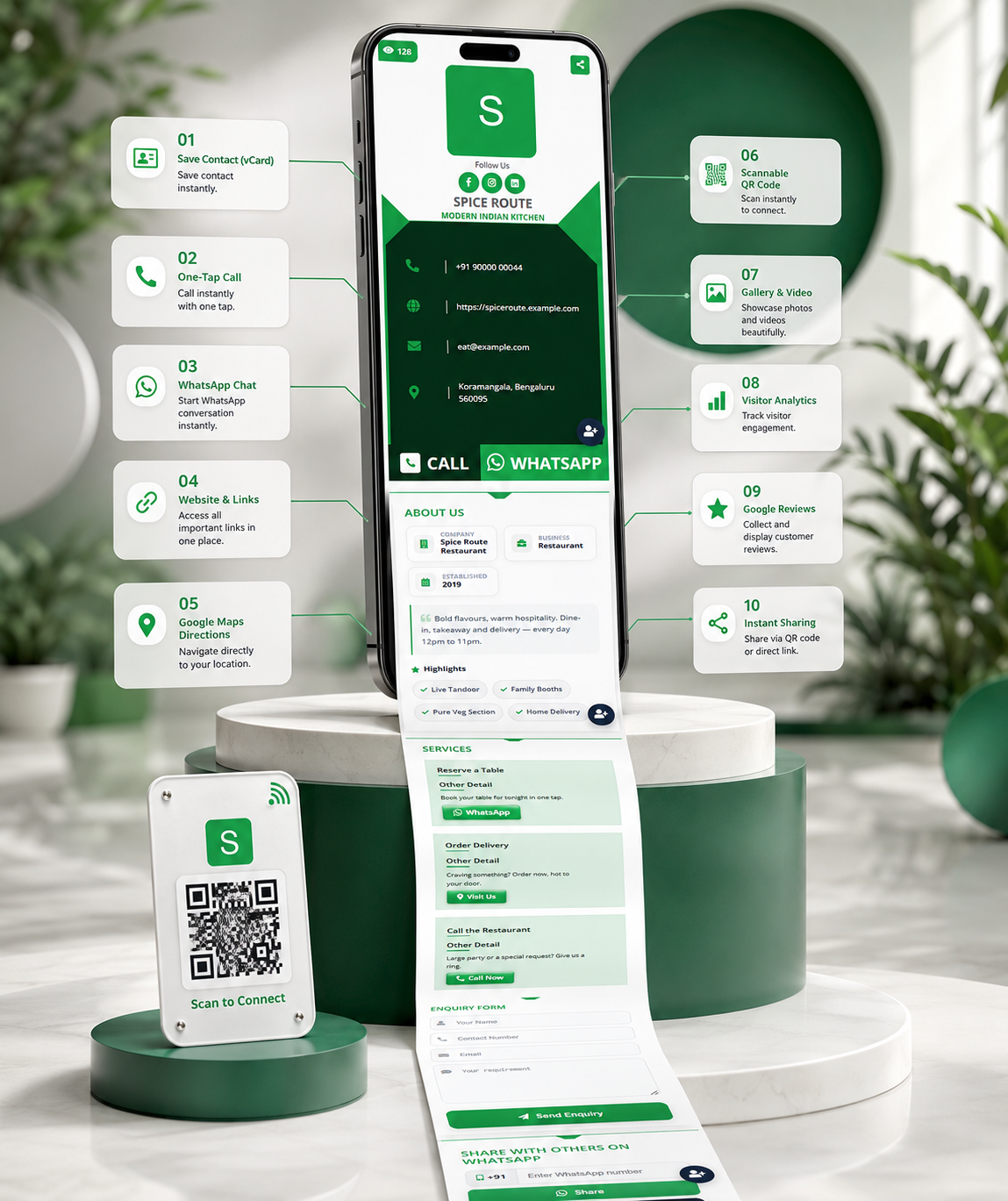Emerald Digital Business Card digital business card — view 2 of 4 (thumbnail)