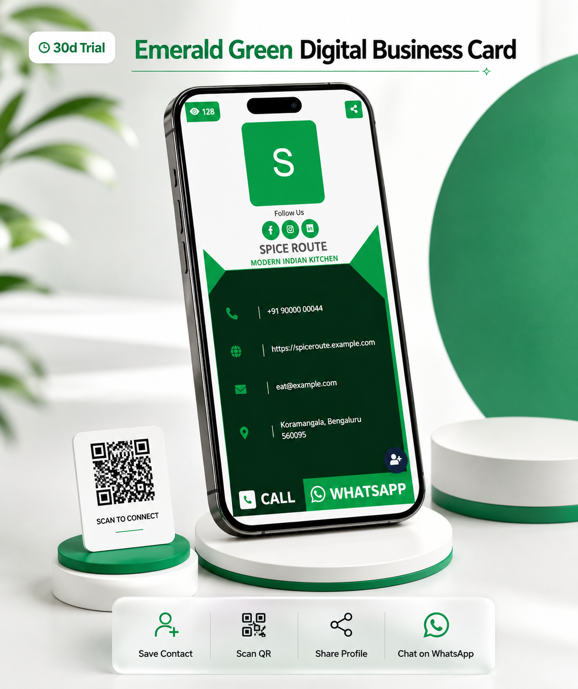 Emerald Digital Business Card — digital business card