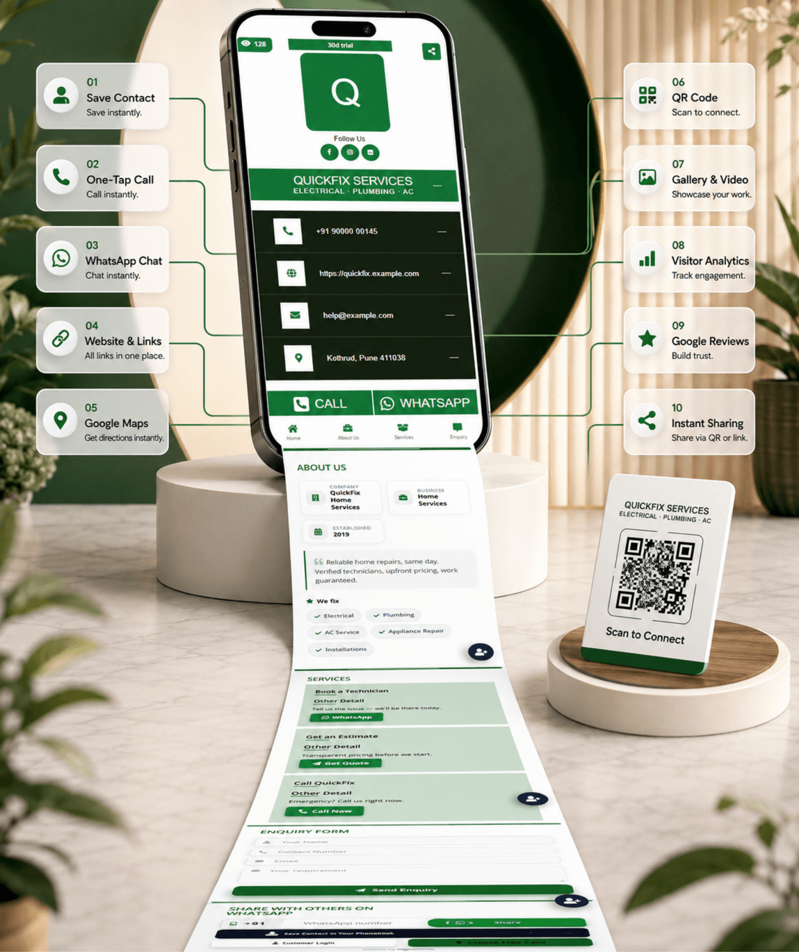 Forest Digital Business Card digital business card — view 3 of 4 (thumbnail)