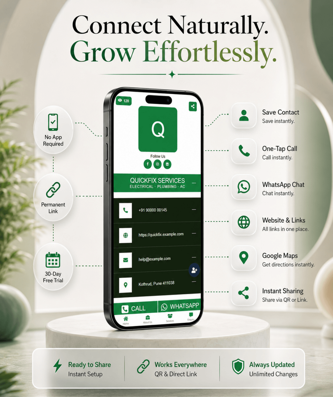 Forest Digital Business Card digital business card — view 4 of 4 (thumbnail)