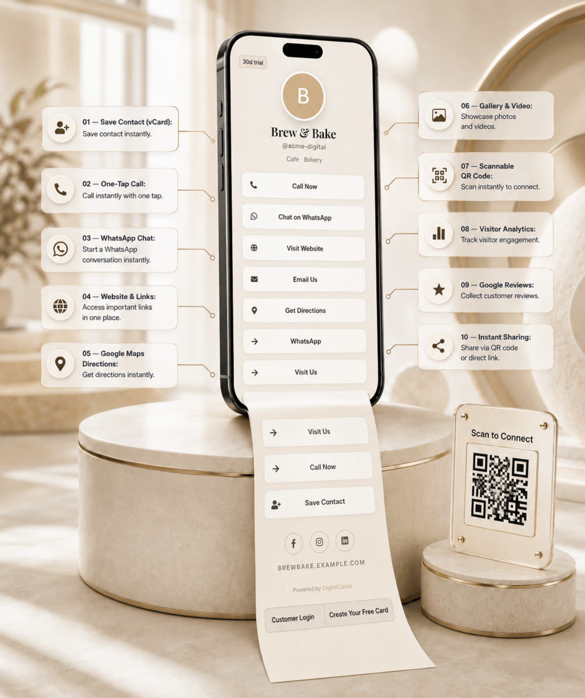 Ivory Bloom (Bio) Digital Business Card digital business card — view 3 of 4 (thumbnail)