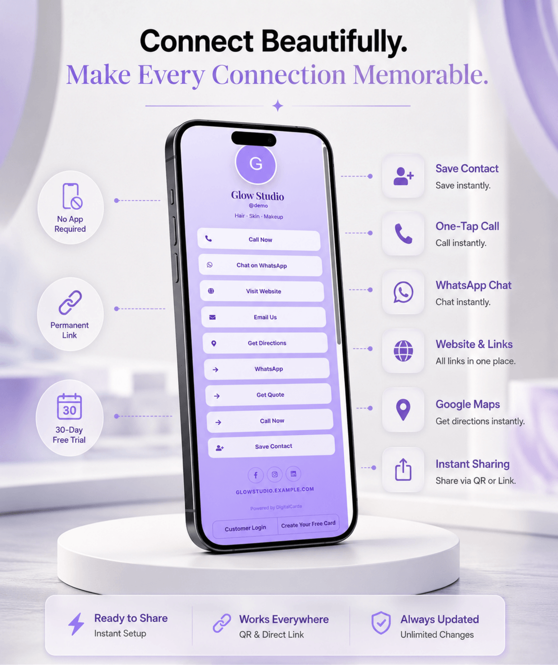 Lavender Dream (Bio) Digital Business Card digital business card — view 4 of 4 (thumbnail)