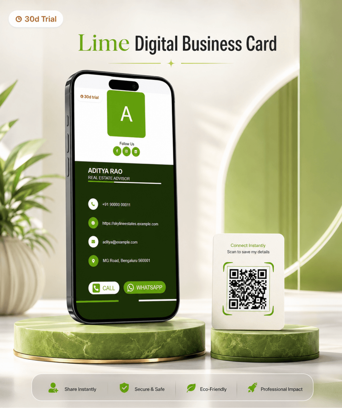 Lime Digital Business Card digital business card — view 2 of 4 (thumbnail)