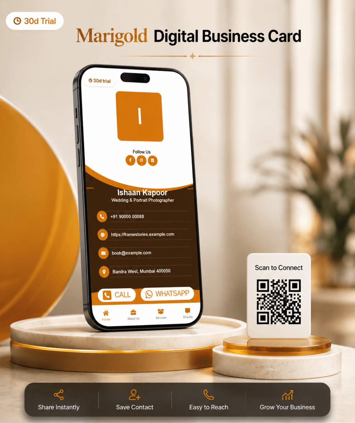 Marigold Digital Business Card digital business card — view 2 of 4 (thumbnail)
