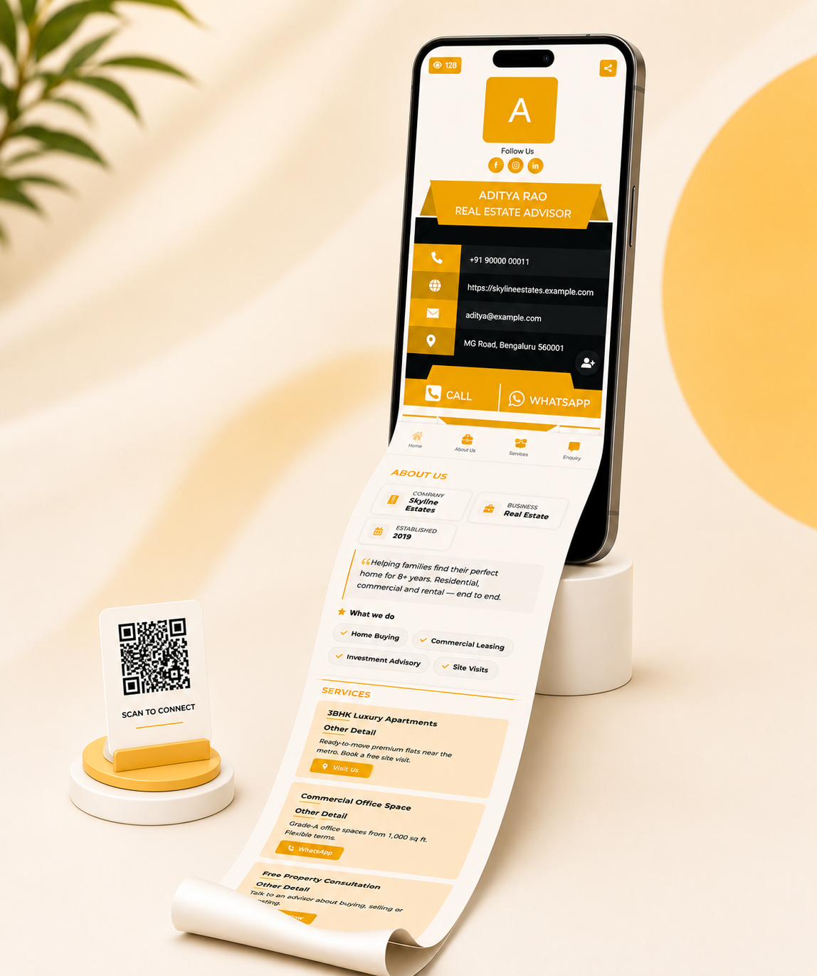 Midnight Gold Digital Business Card digital business card — view 4 of 4 (thumbnail)
