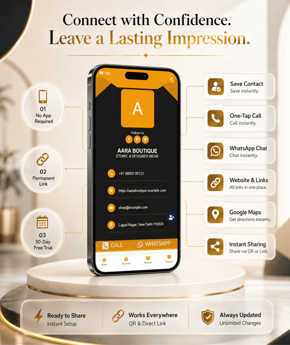 Onyx Gold Digital Business Card digital business card — view 4 of 4 (thumbnail)