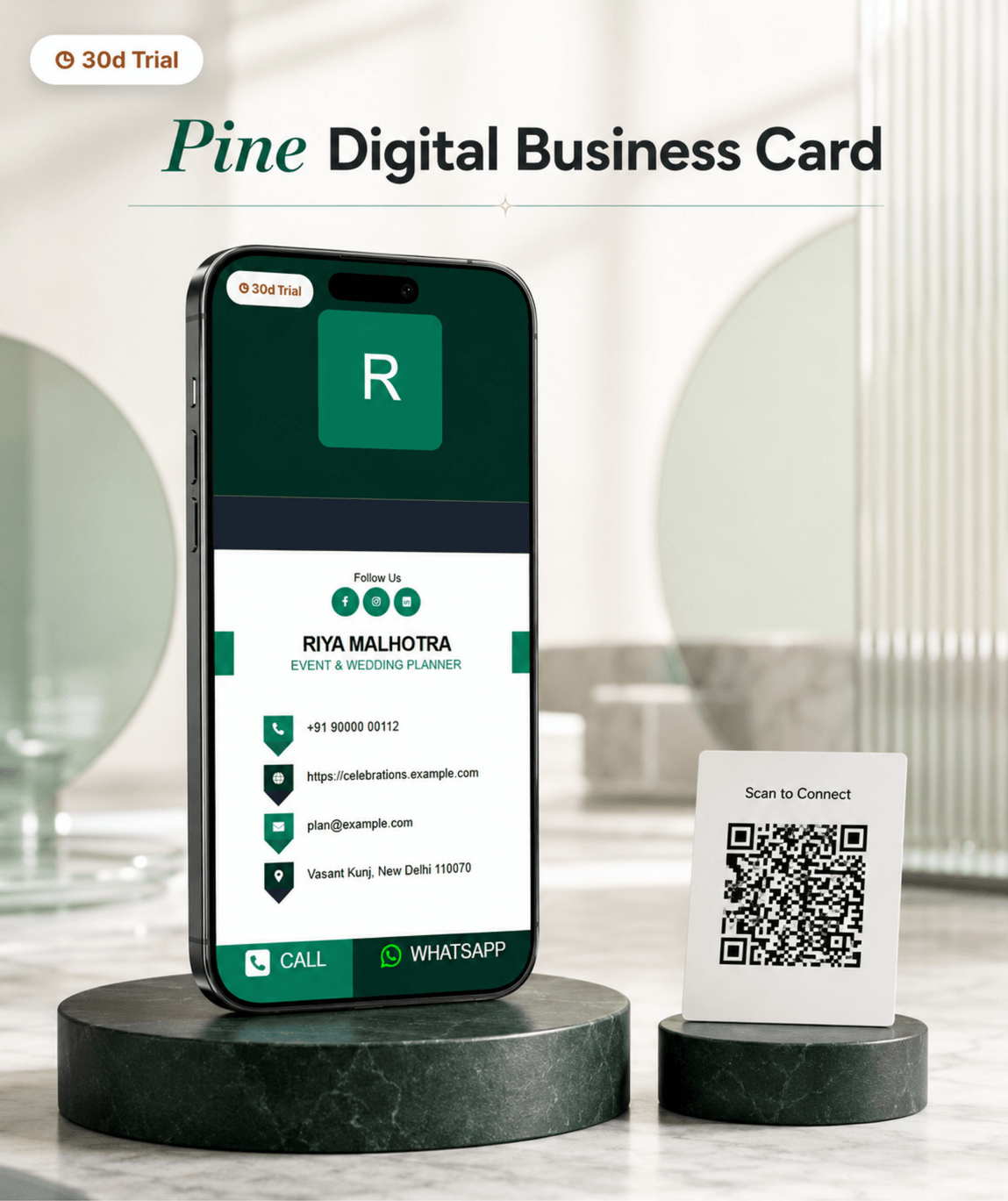 Pine Digital Business Card digital business card — view 2 of 4 (thumbnail)
