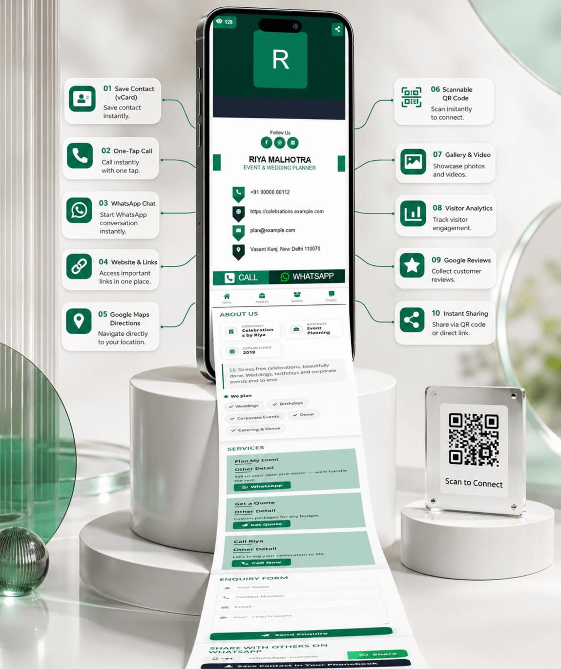 Pine Digital Business Card digital business card — view 3 of 4 (thumbnail)