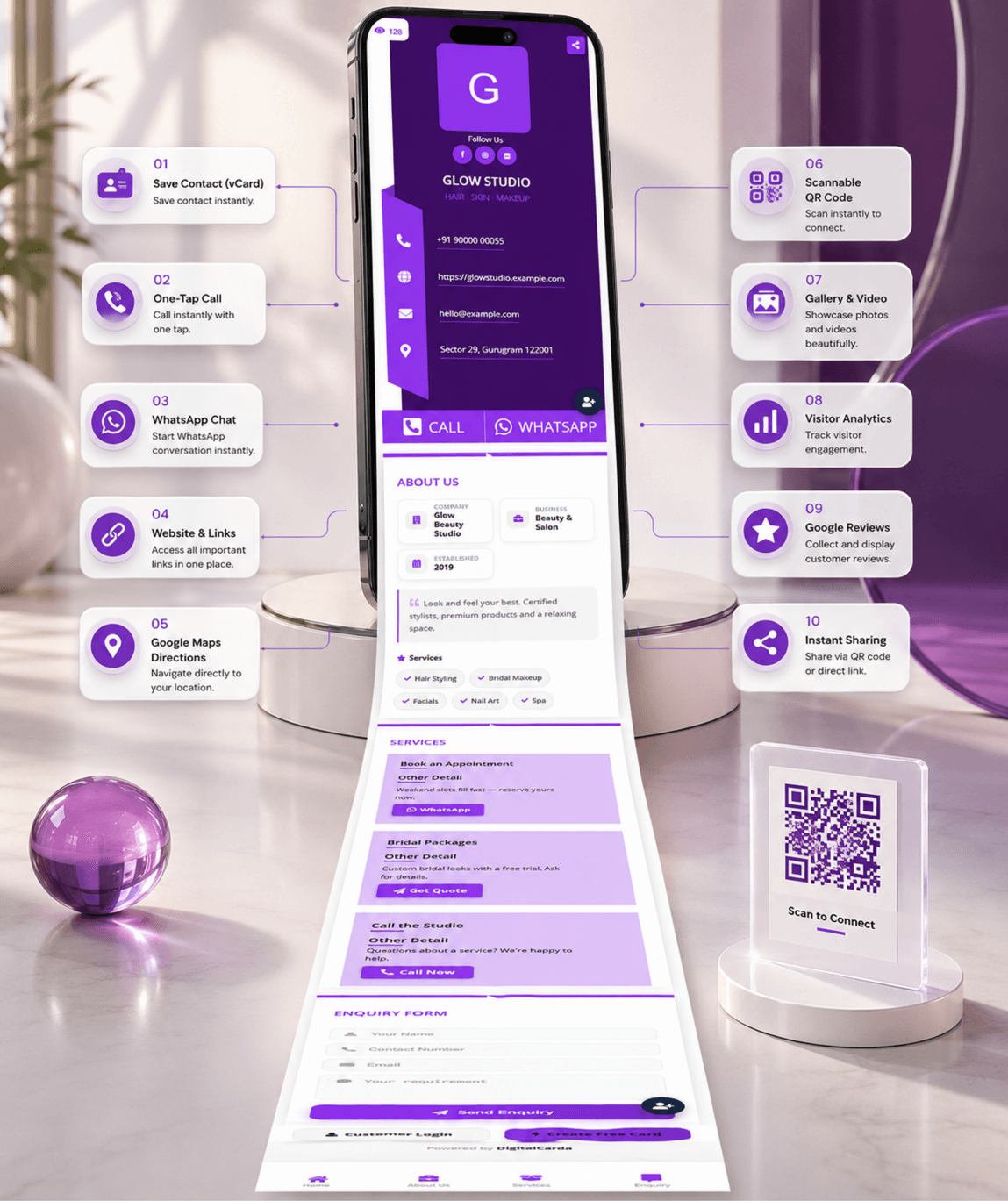 Plum Digital Business Card digital business card — view 3 of 4 (thumbnail)
