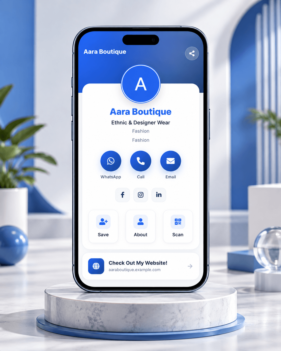 Professional Profile Digital Business Card — digital business card template