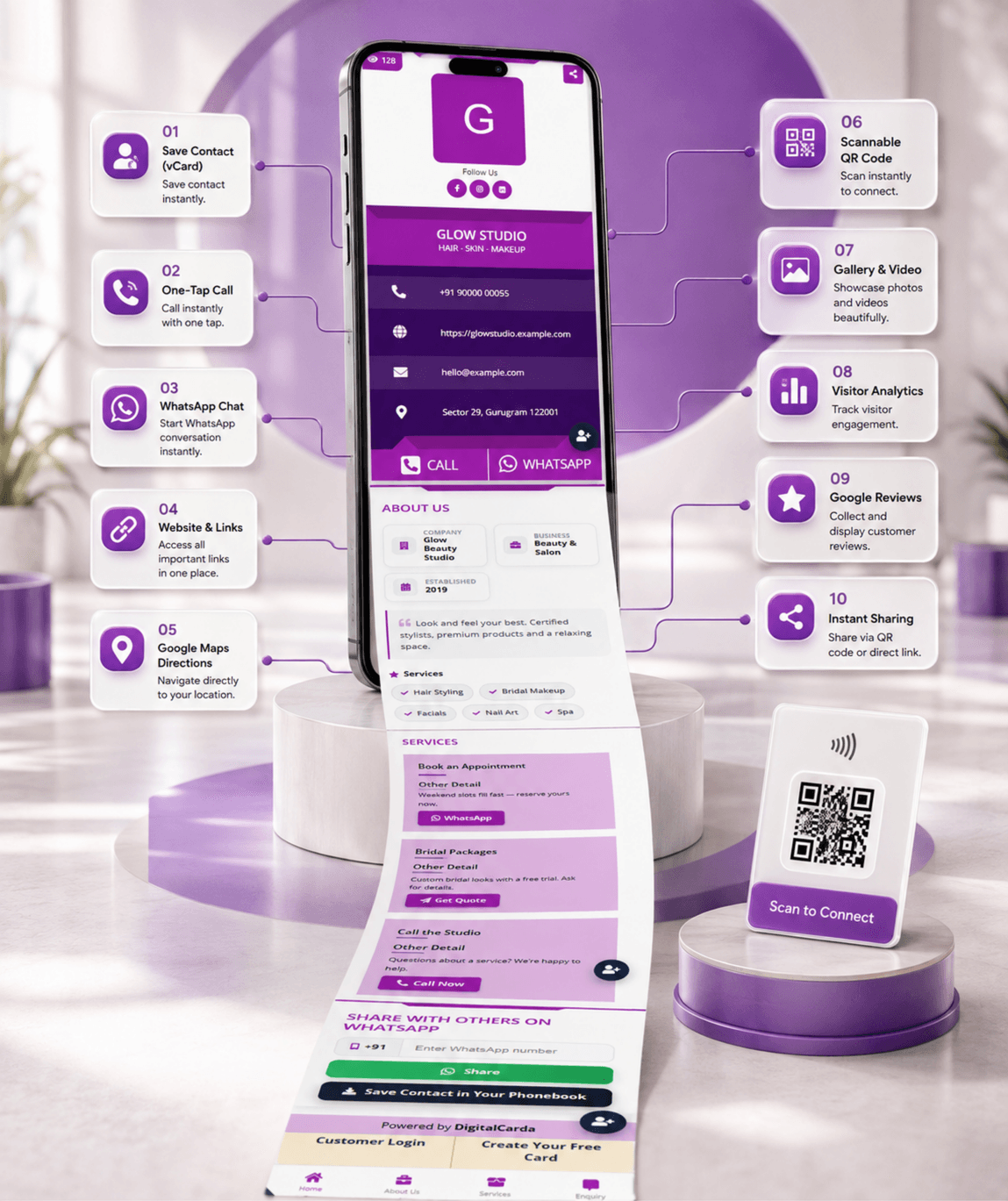 Royal Purple Digital Business Card digital business card — view 3 of 4 (thumbnail)