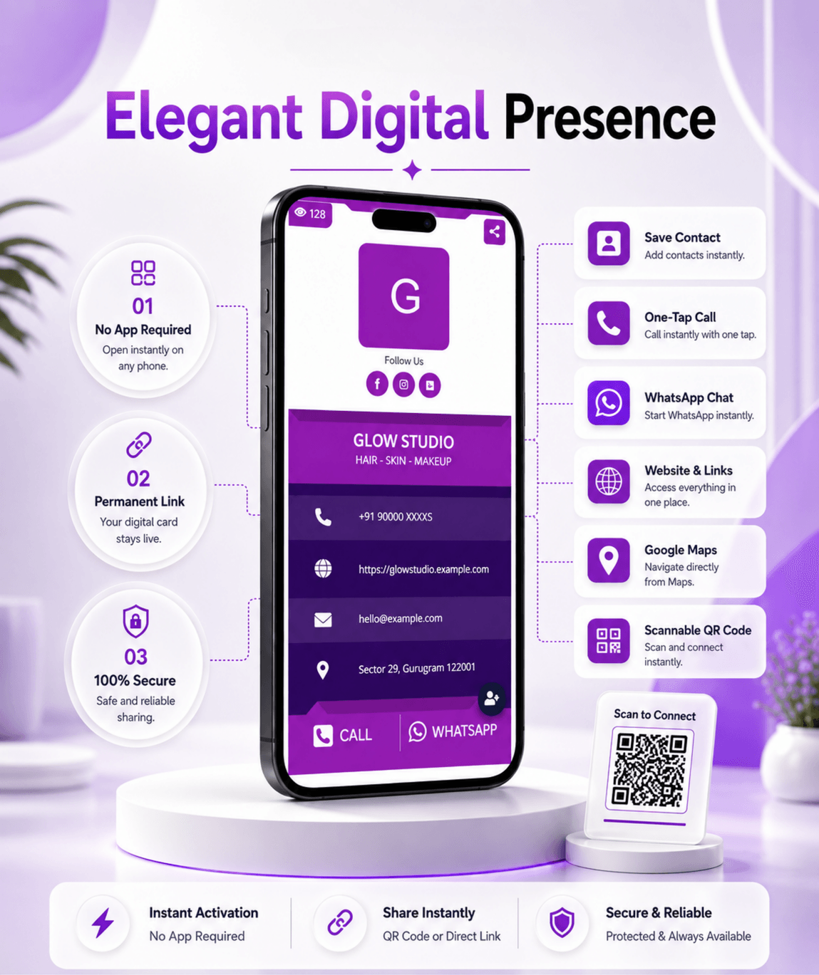 Royal Purple Digital Business Card digital business card — view 4 of 4 (thumbnail)