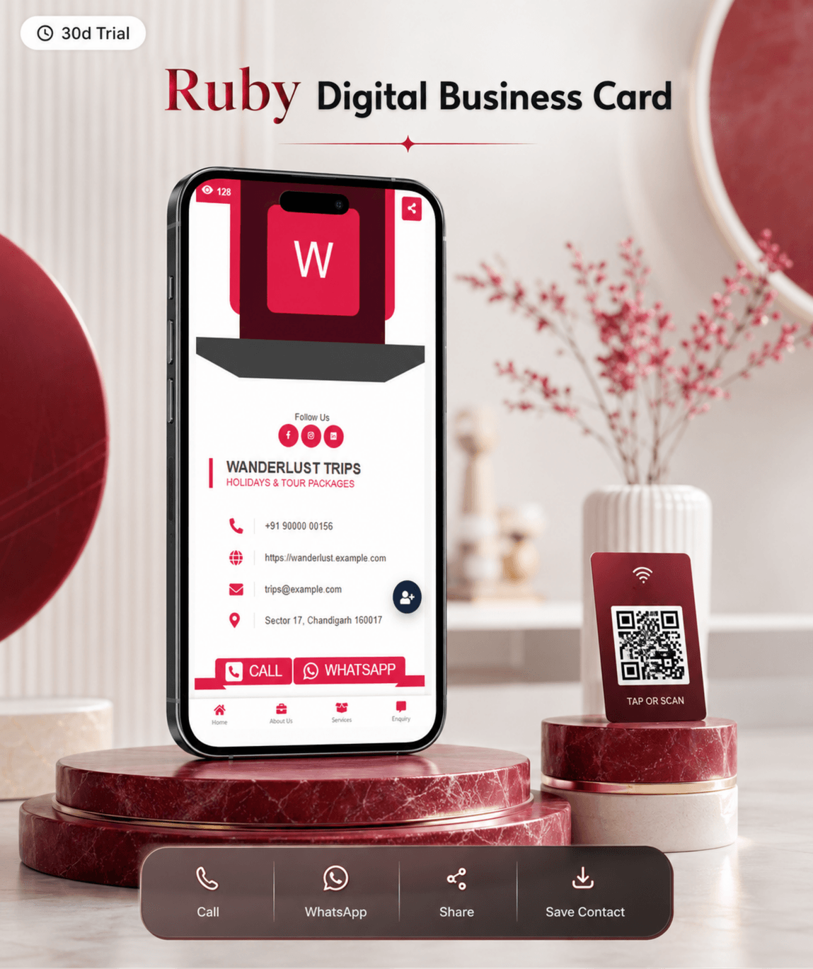 Ruby Digital Business Card digital business card — view 2 of 4 (thumbnail)