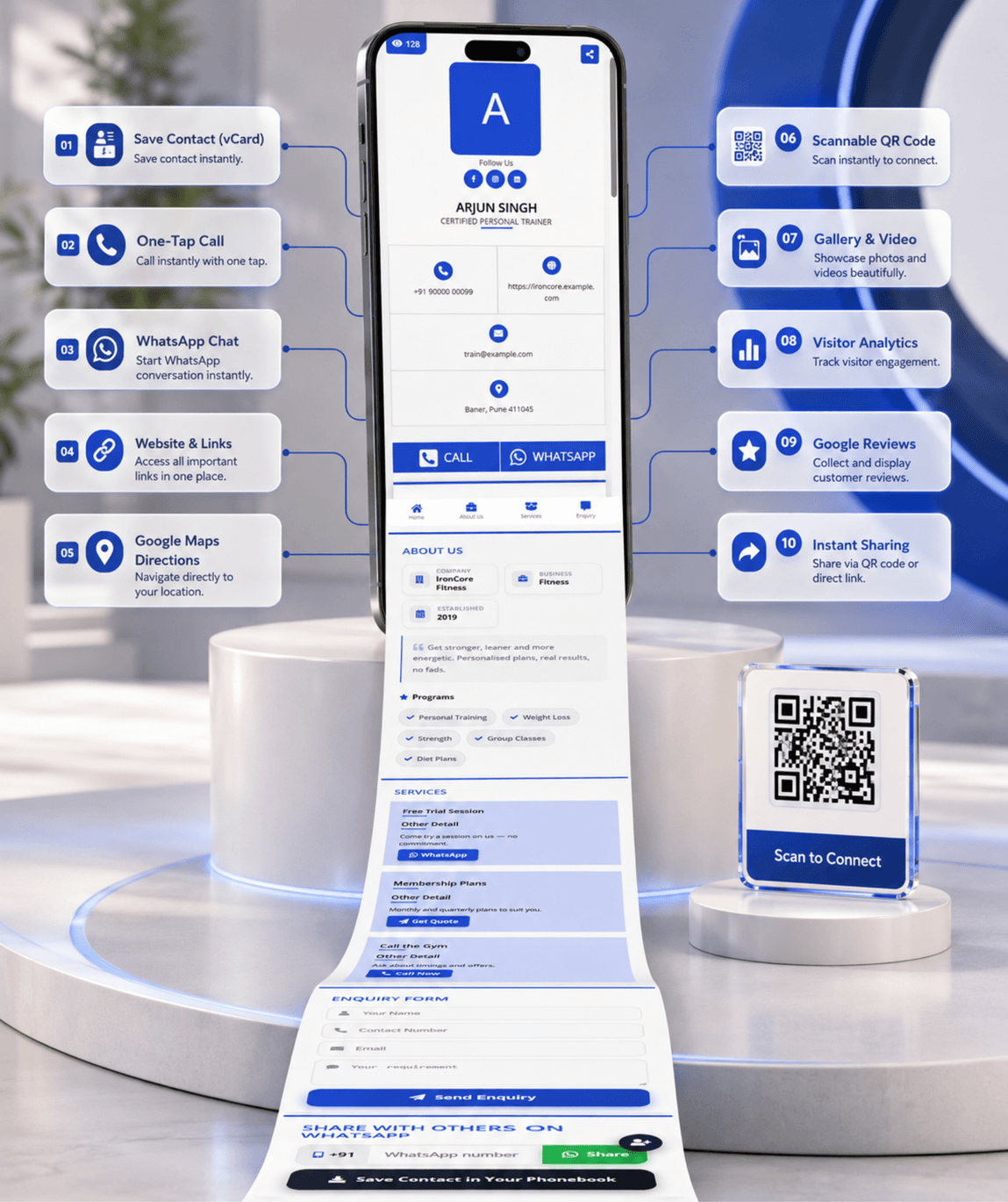 Sapphire Digital Business Card digital business card — view 3 of 4 (thumbnail)