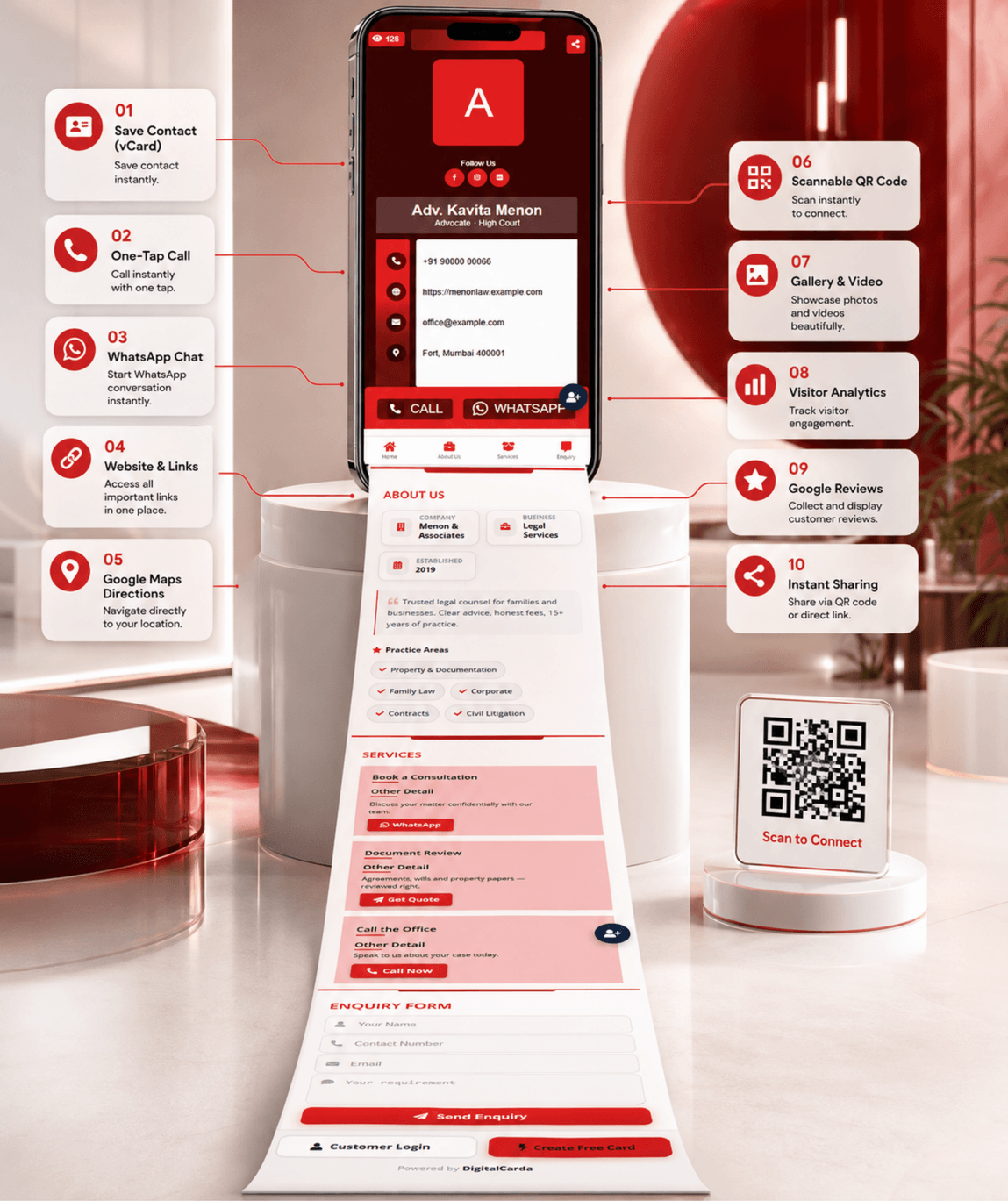 Scarlet Digital Business Card digital business card — view 3 of 4 (thumbnail)
