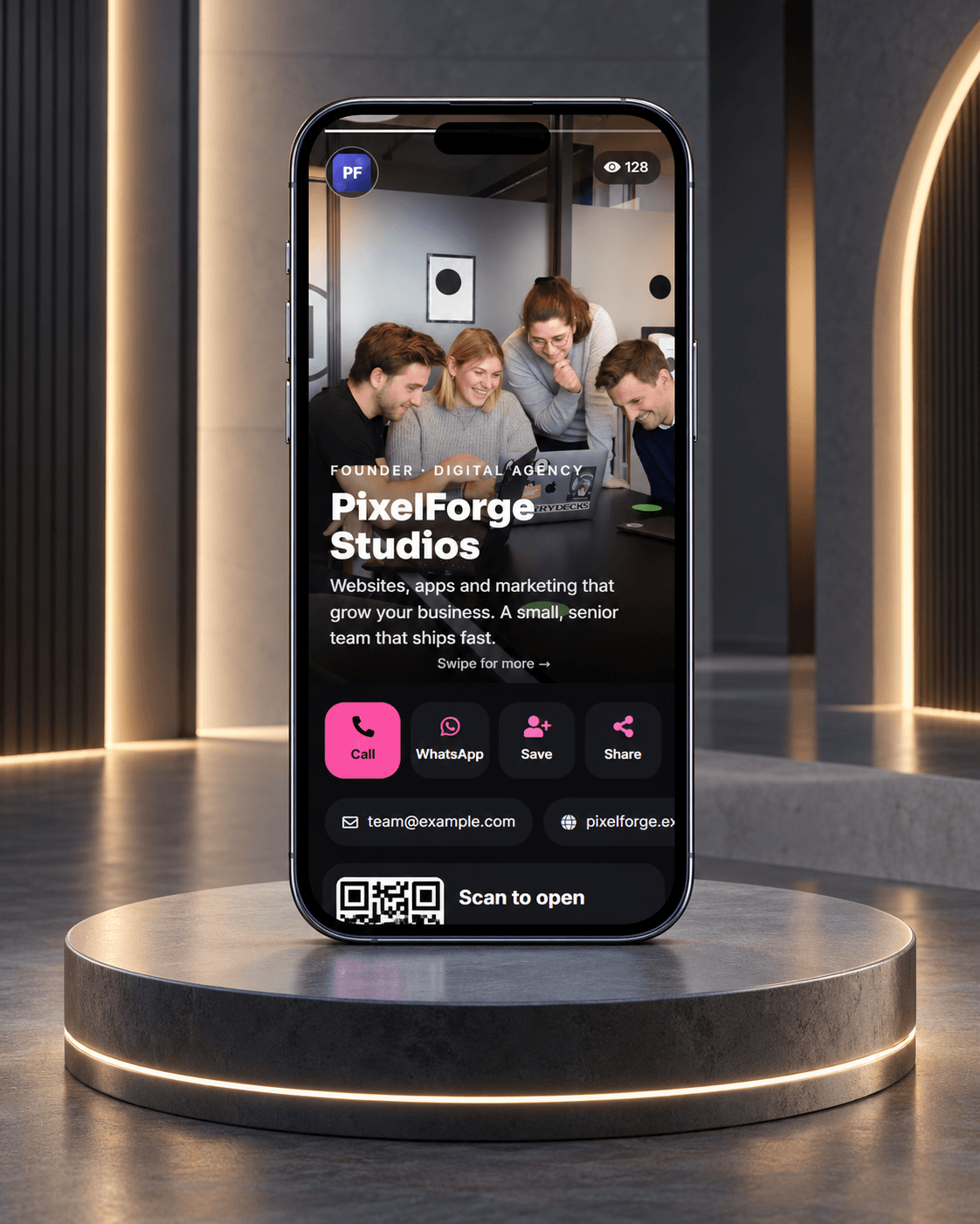 Story Slides Digital Business Card — digital business card template