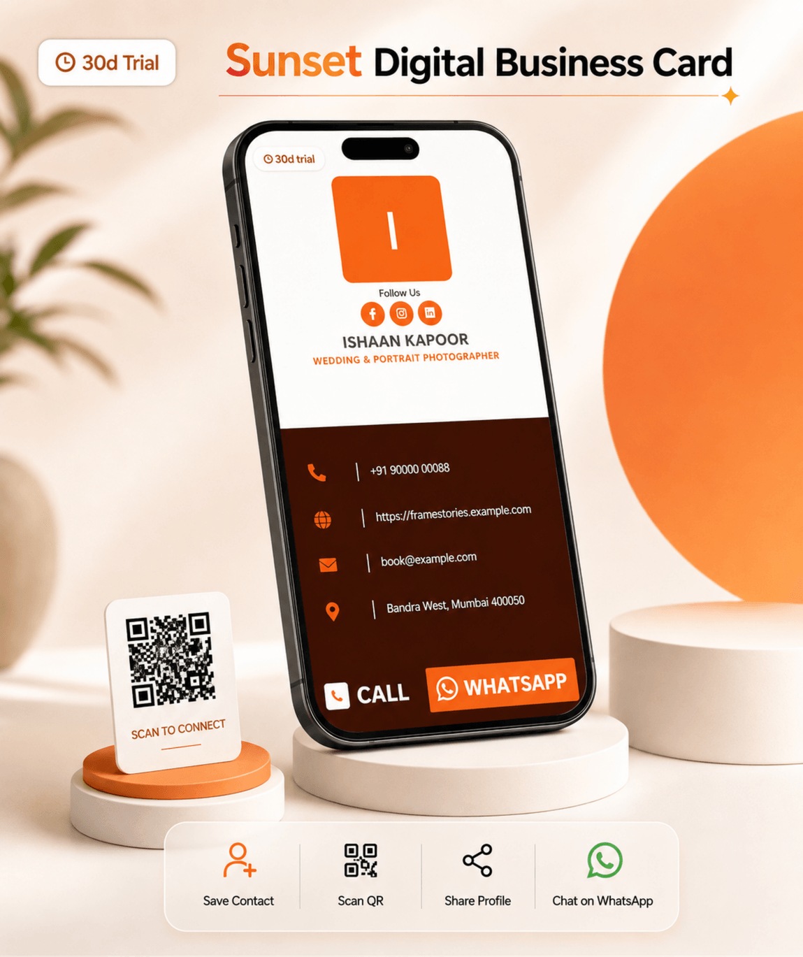 Sunset Digital Business Card digital business card — view 2 of 4 (thumbnail)